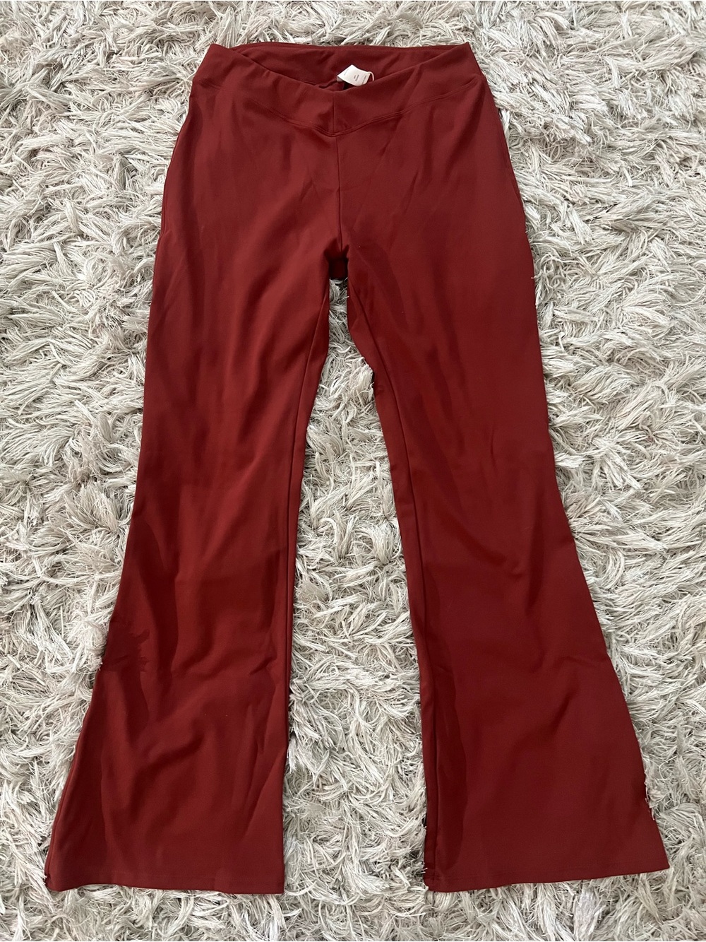 HALARA Burgundy Boot-Cut Active Pants